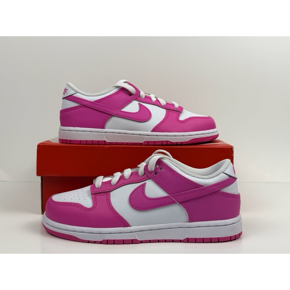 Nike Dunk Low (PSE) Sneakers Kids Size 3Y White /‎ Laser Fuchsia FB9108-102